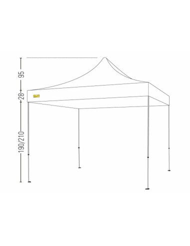Bertoni Expo 3x3 Gazebo Pieghevole Automatico