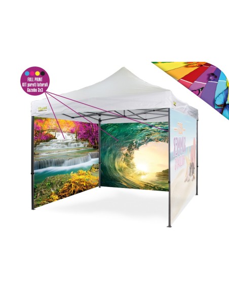 Personalizzazione Gazebo FULL PRINT Kit 3 pareti laterali 3x3 mt.