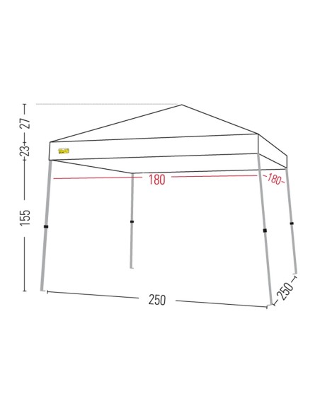 Bertoni Rapido Beach Apple Gazebo Pieghevole Automatico