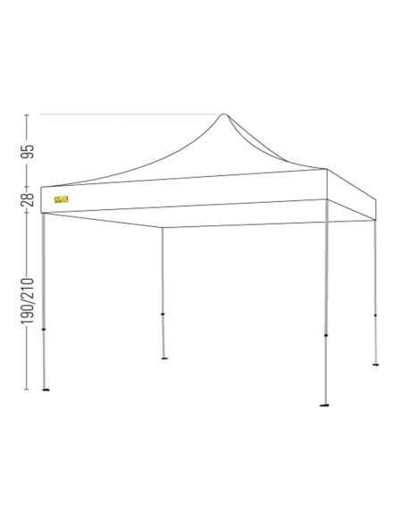 Bertoni Master 3x3 Gazebo Pieghevole Automatico - senza tetto
