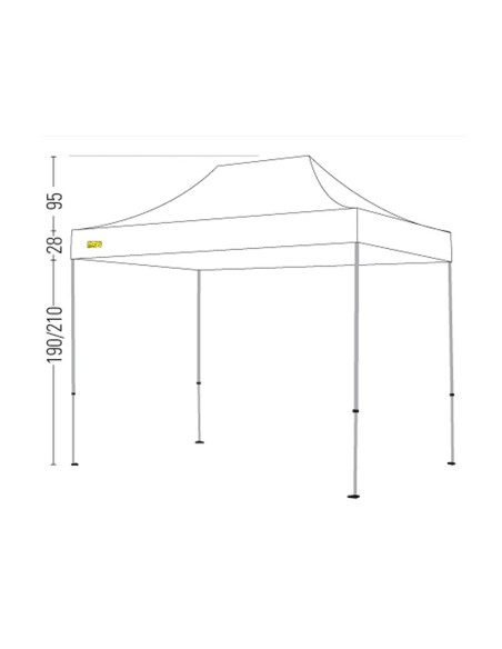 Bertoni Master 3x4,5 Gazebo Pieghevole Automatico - senza tetto