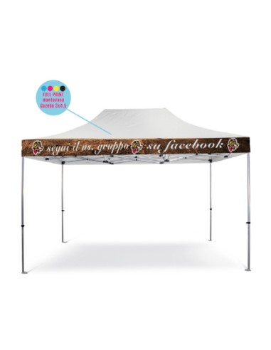 Personalizzazione Gazebo FULL PRINT Kit n° 4 mantovane 3x4,5 mt.