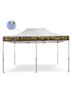 Personalizzazione Gazebo FULL PRINT Kit n° 4 mantovane 3x6 mt.
