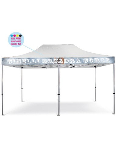 Personalizzazione Gazebo FULL PRINT Kit n° 4 mantovane 4x8 mt.