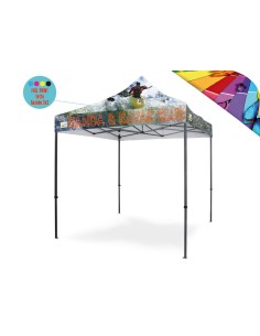 Personalizzazione Gazebo FULL PRINT Tetto 2x2 mt. con Cuciture Termonastrate