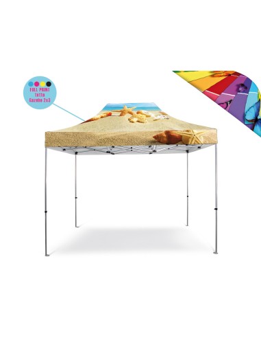 Personalizzazione Gazebo FULL PRINT Tetto 2x3 mt. con Cuciture Termonastrate