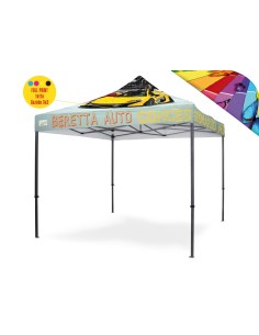 Personalizzazione Gazebo FULL PRINT Tetto 3x3 mt. con Cuciture Termonastrate
