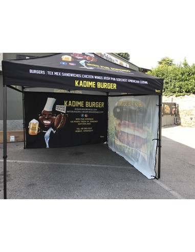Personalizzazione Gazebo FULL PRINT Tetto 3x3 mt. con Cuciture Termonastrate