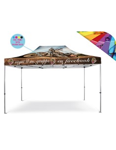 Personalizzazione Gazebo FULL PRINT Tetto 3x4,5 mt. con Cuciture Termonastrate