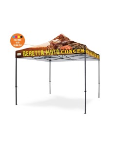 Personalizzazione Gazebo FULL PRINT Tetto 4x4 mt. con Cuciture Termonastrate