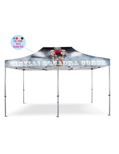 Personalizzazione Gazebo FULL PRINT Tetto 4x8 mt. con Cuciture Termonastrate