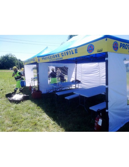 Personalizzazione Gazebo FULL PRINT Kit n° 4 mantovane 3x4,5 mt.