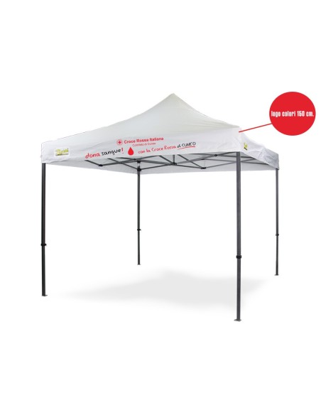 Personalizzazione Gazebo LOGO Colori cm. 150