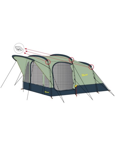 Bertoni Globo 3 VIP BLACK Tenda a Igloo
