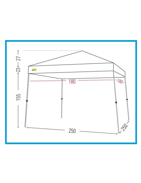 Bertoni Rapido Beach Blue Gazebo Pieghevole Automatico