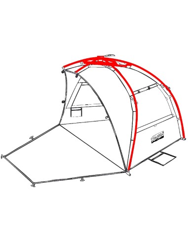 Bertoni VeloBeach Black White Tenda da spiaggia