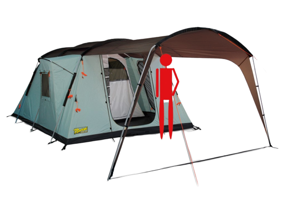 tenda da campeggio 4 posti con veranda - esempio persona